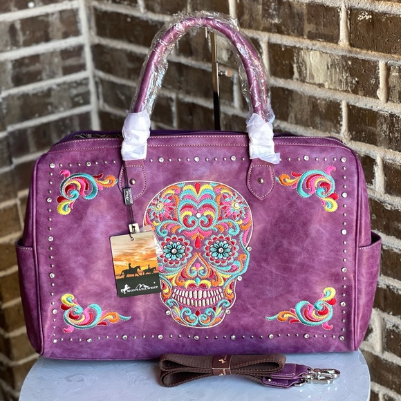 Montana West Handbags - Montana West Sugar Skull Collection Duffle Bag